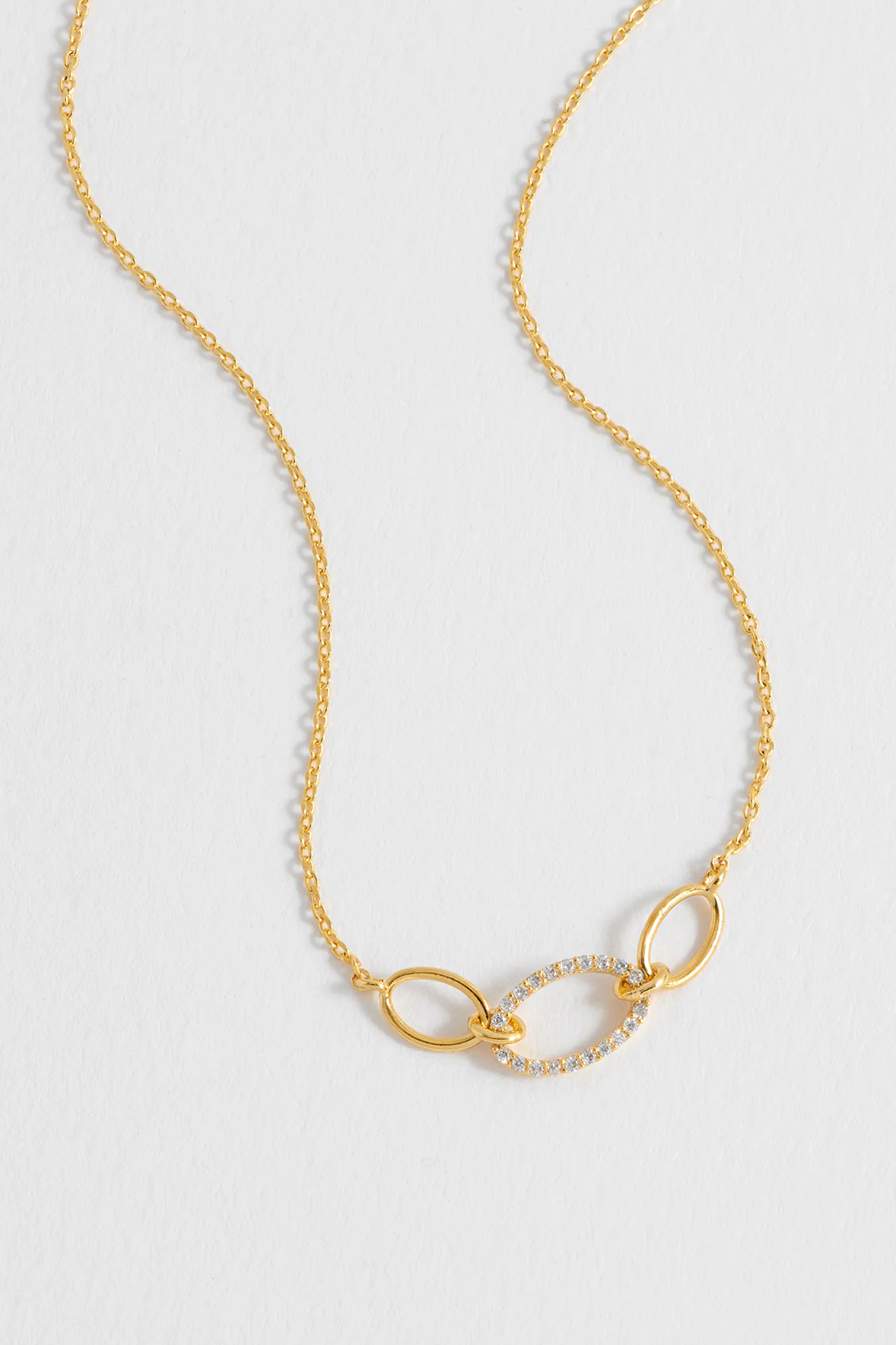 Oval Link CZ Chain Necklace - Image 4