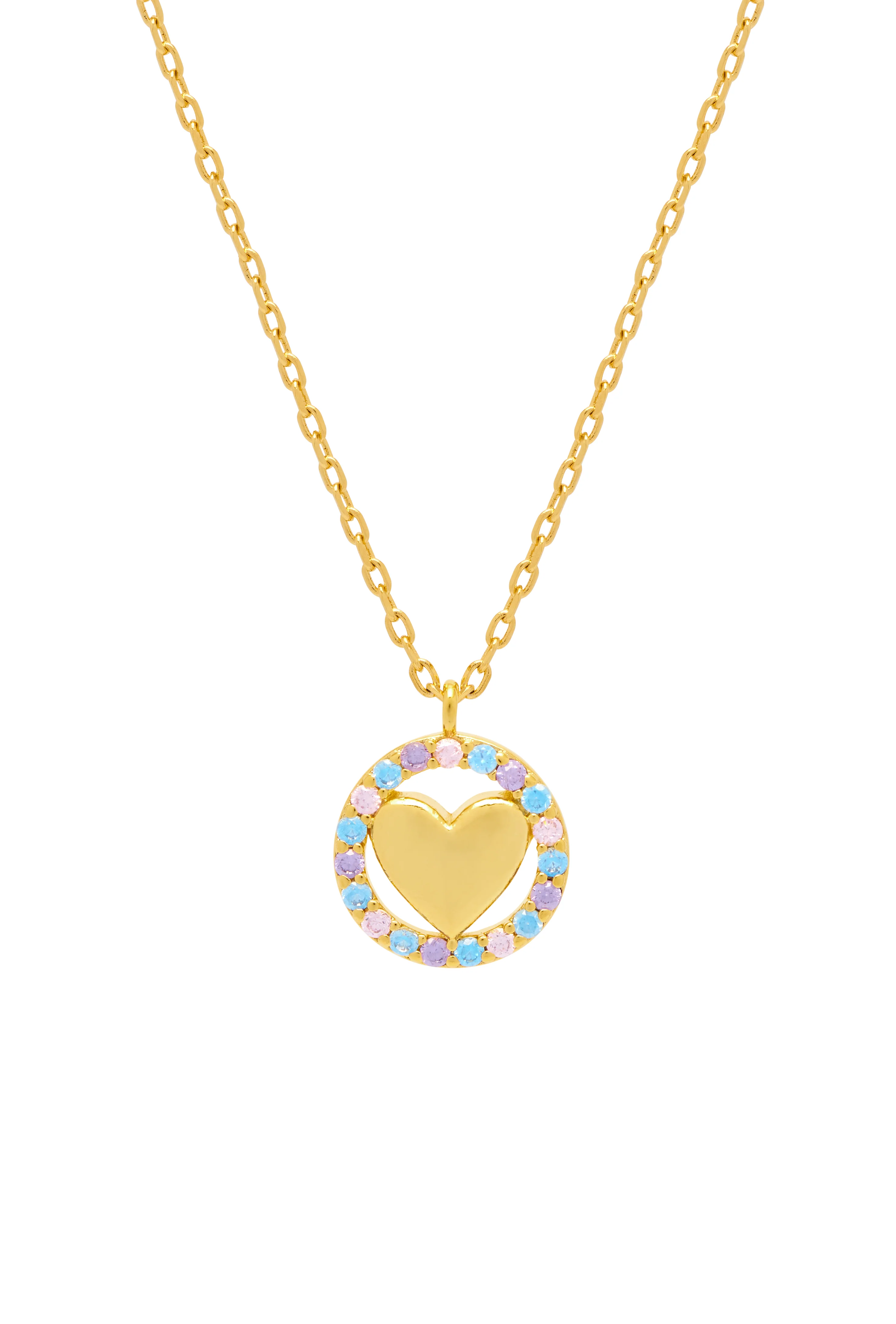 CZ Heart Pendant Necklace - Image 3
