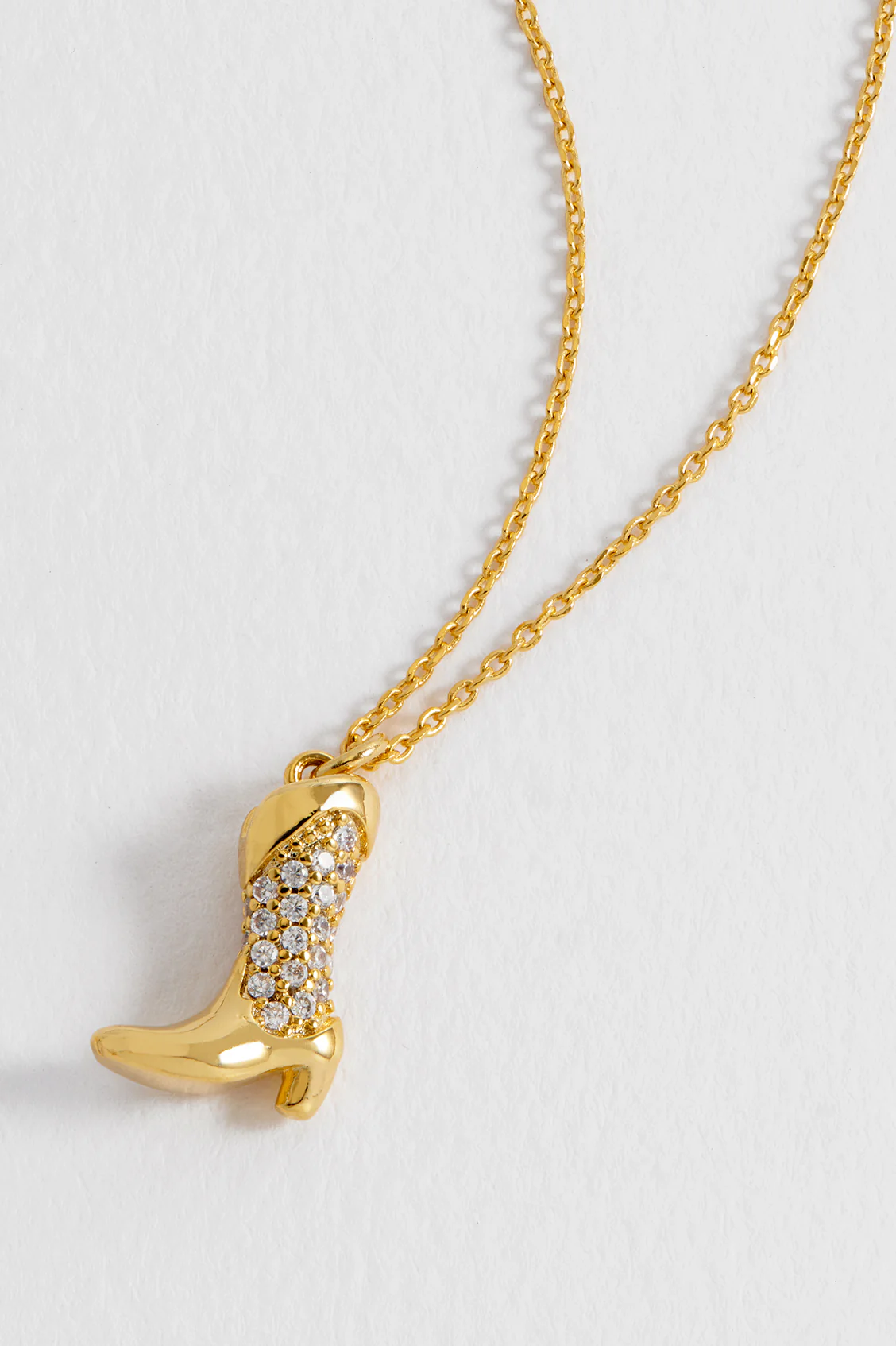 Pave Cowboy Boot Necklace - Image 4