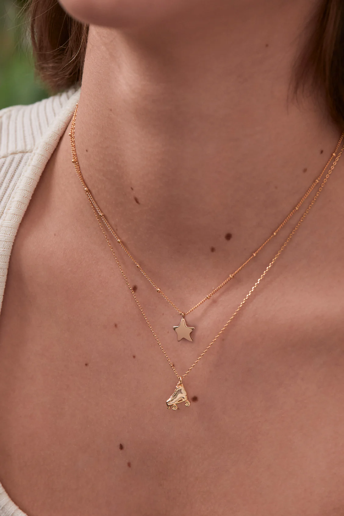 Pave Roller Skate Necklace - Image 2