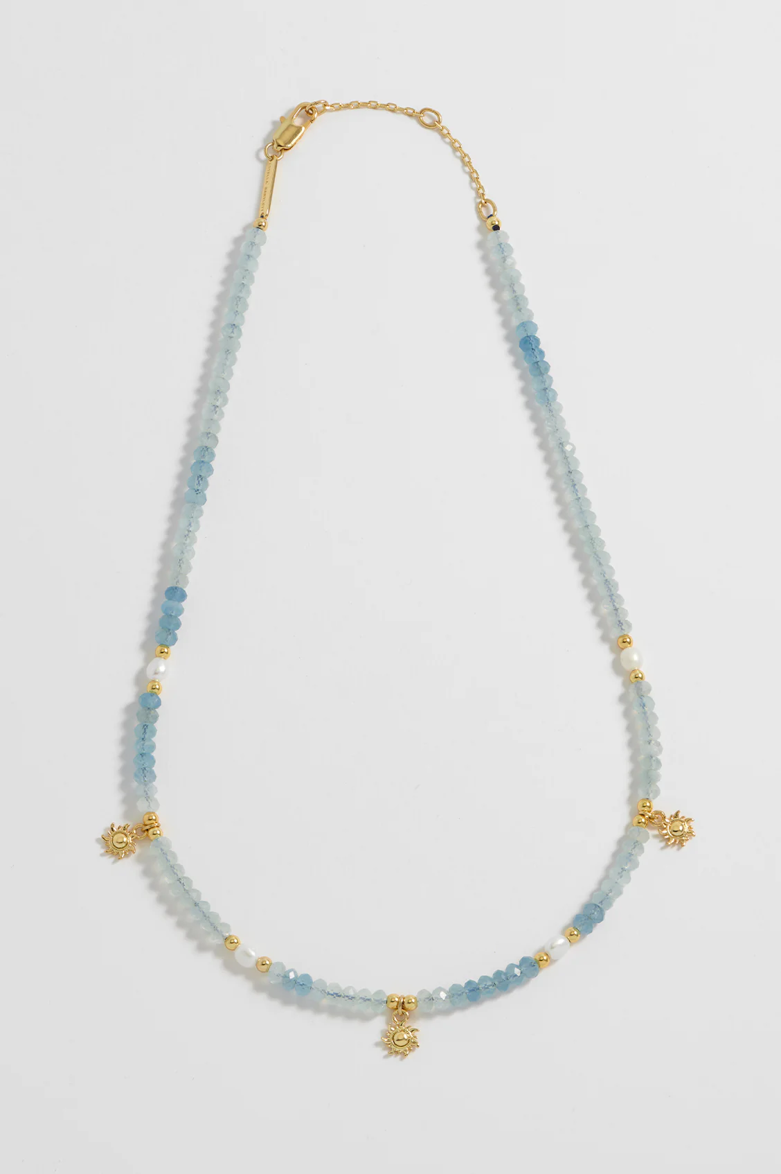 Pearl Gemstone Sun Necklace