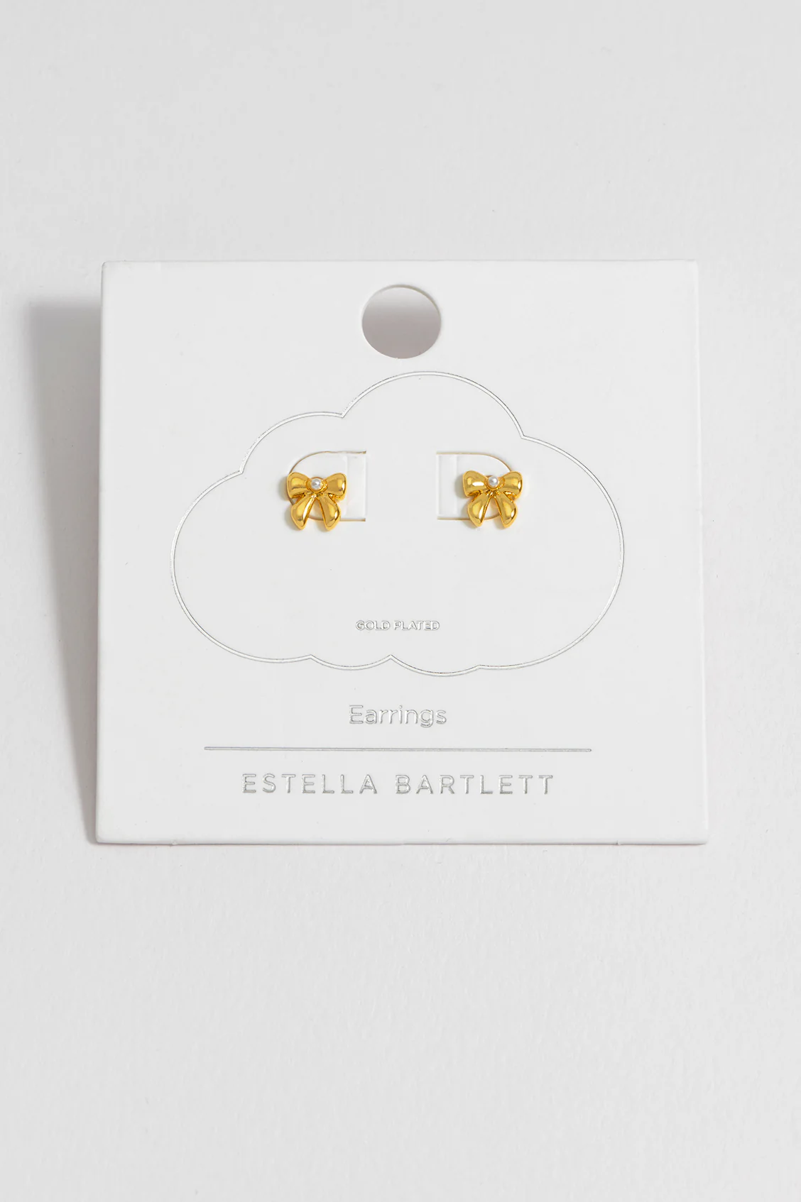 Pearl Bow Stud Earrings - Image 4