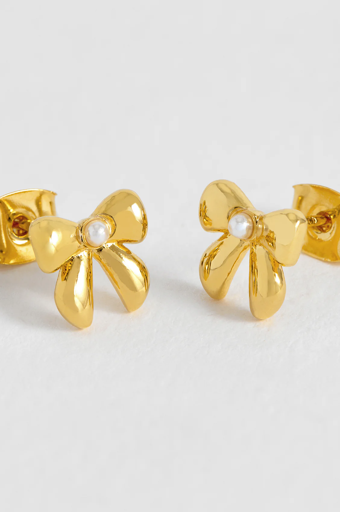 Pearl Bow Stud Earrings - Image 6