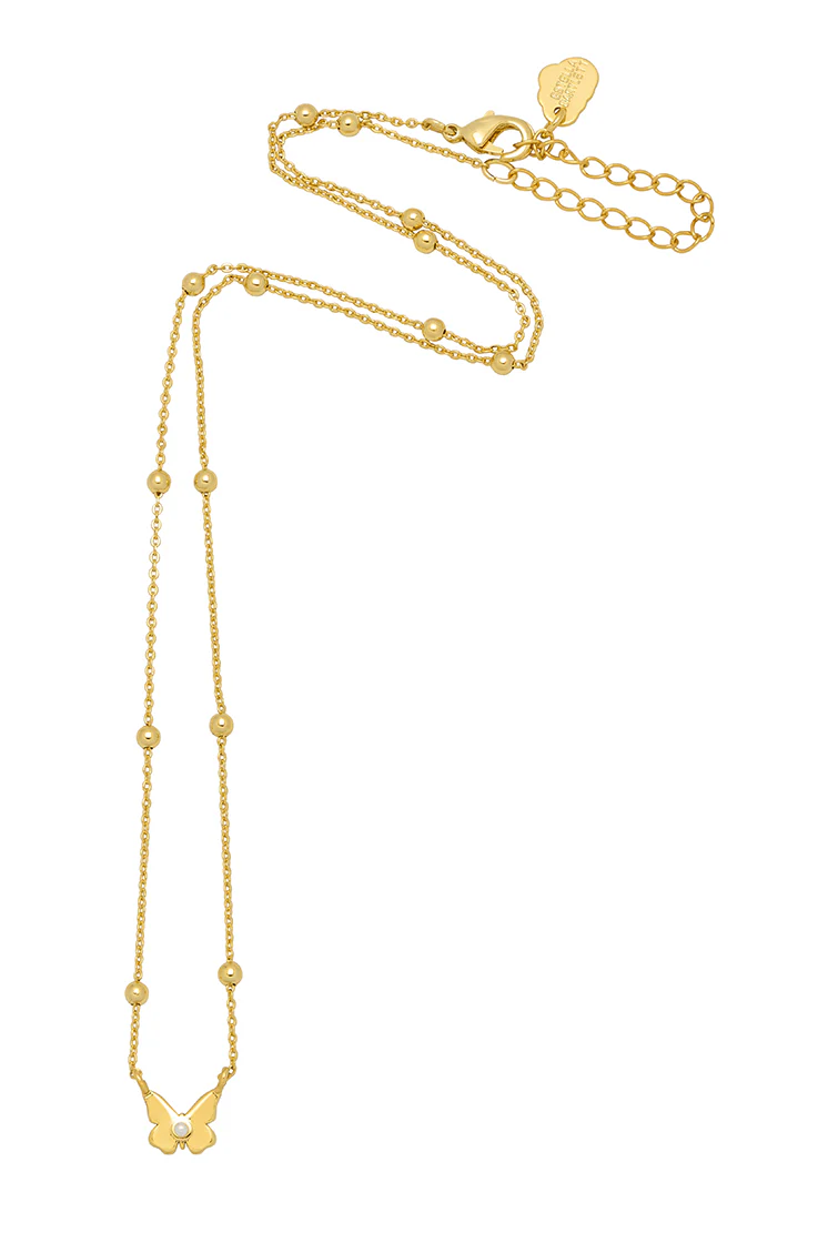 Pearl Butterfly Necklace - Image 3