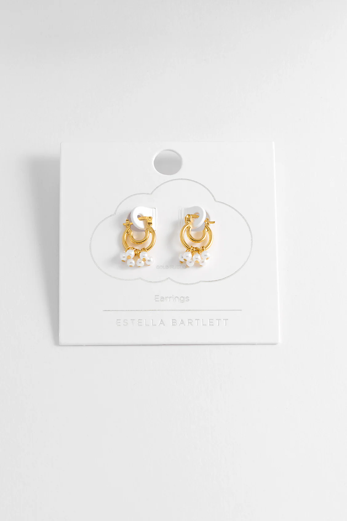 Pearl Double Hoop Earrings - Image 5