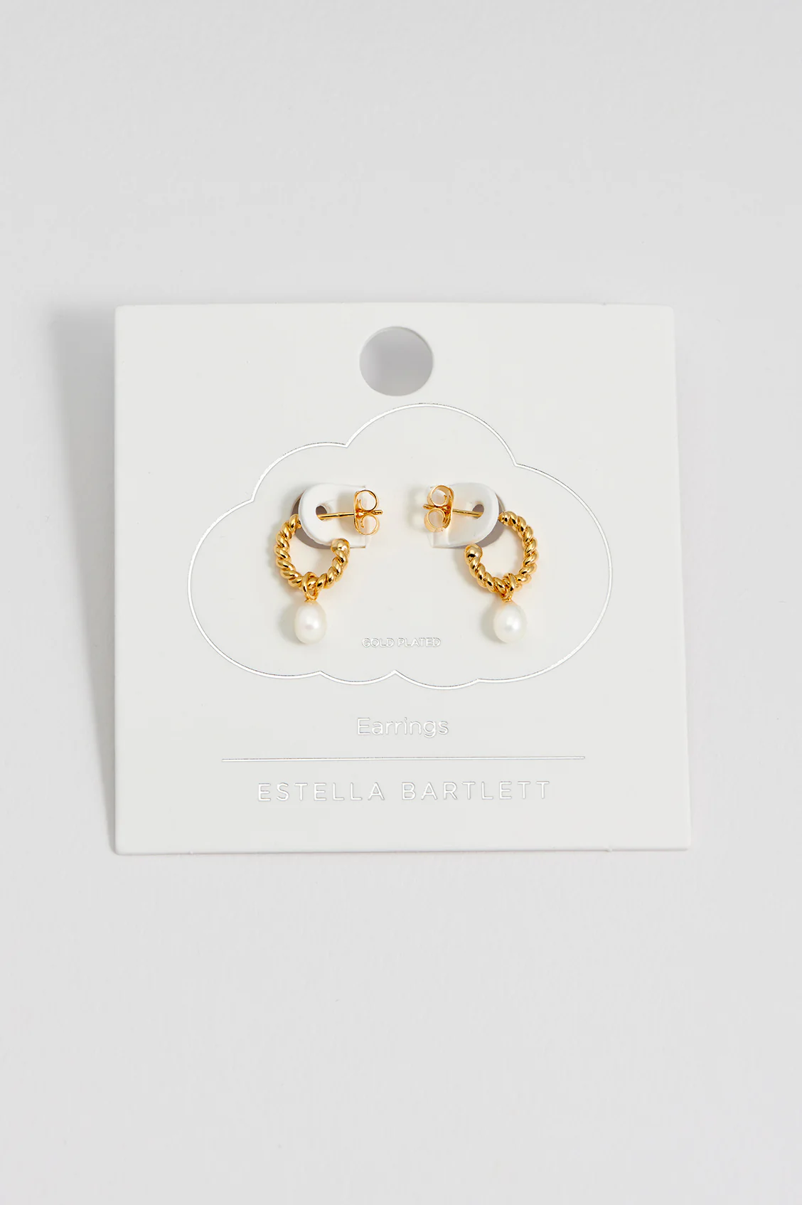 Pearl Drop And Twist Hoop Earrings - Image 5
