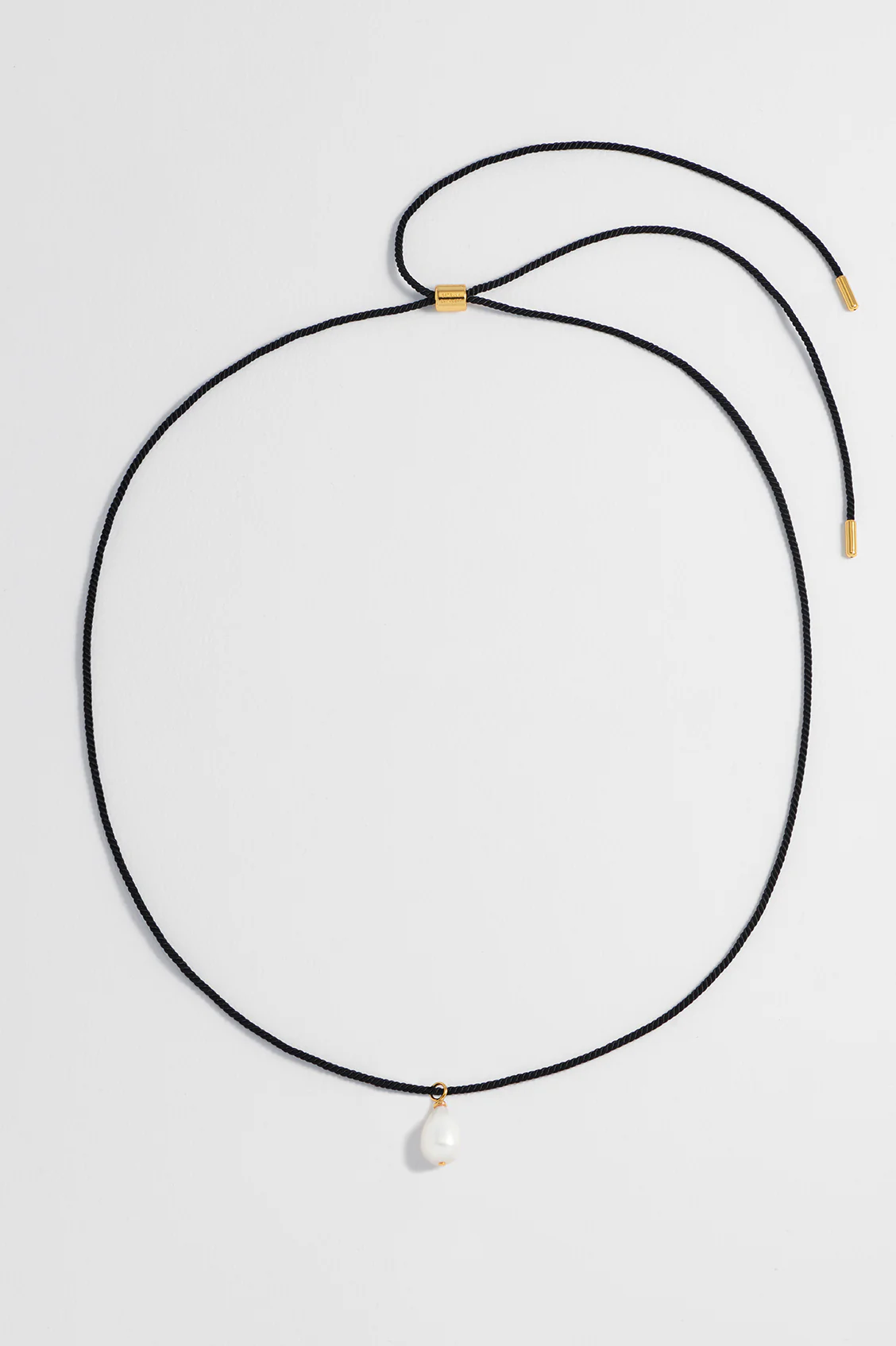 Pearl Drop Cord Necklace - Image 5