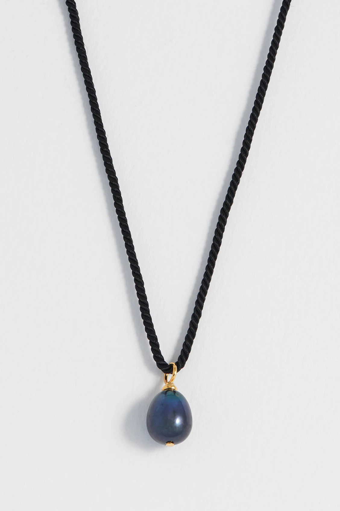 Pearl Drop Cord Necklace - Image 4