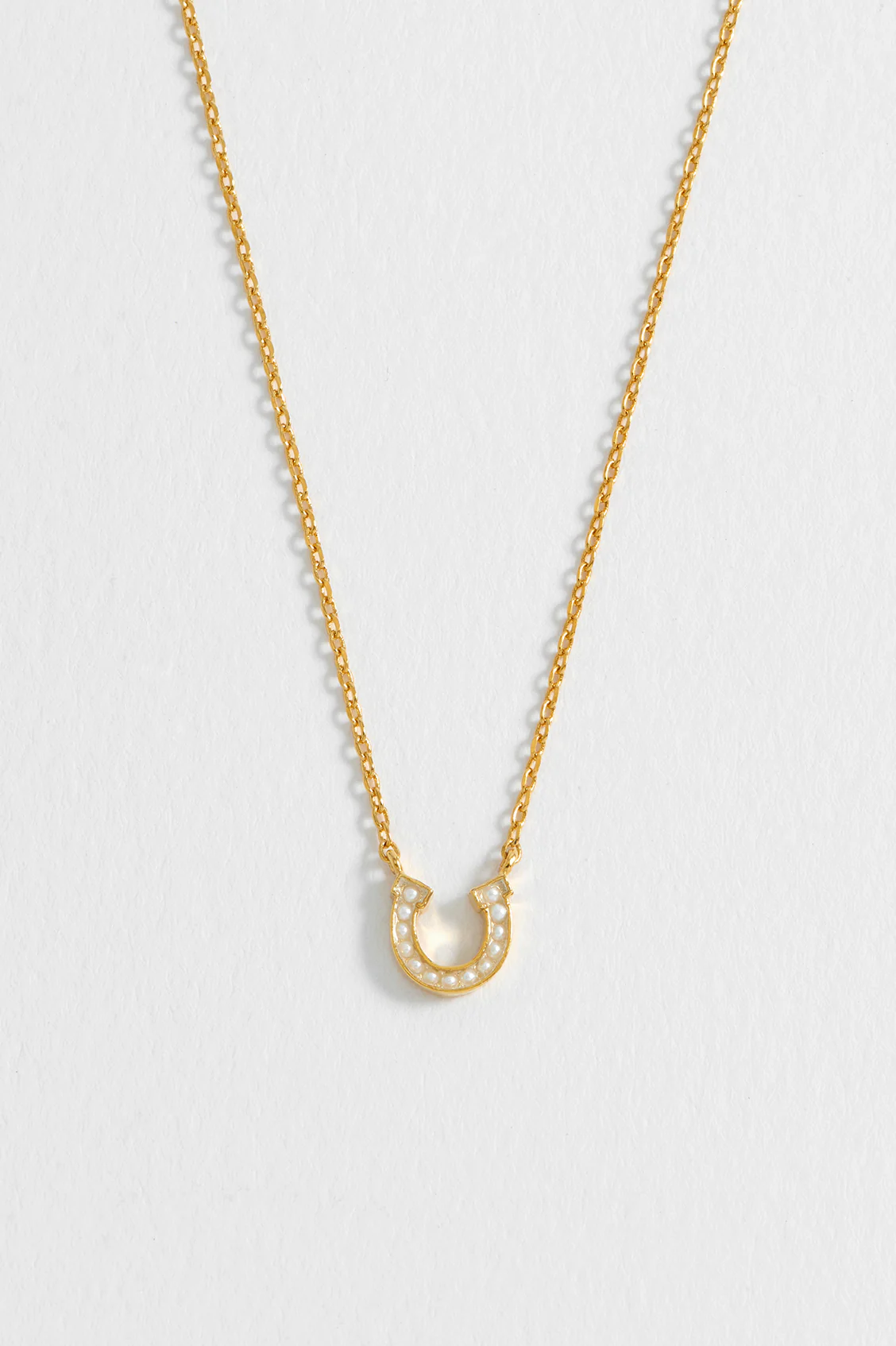 Pearl Horseshoe Necklace - Image 4