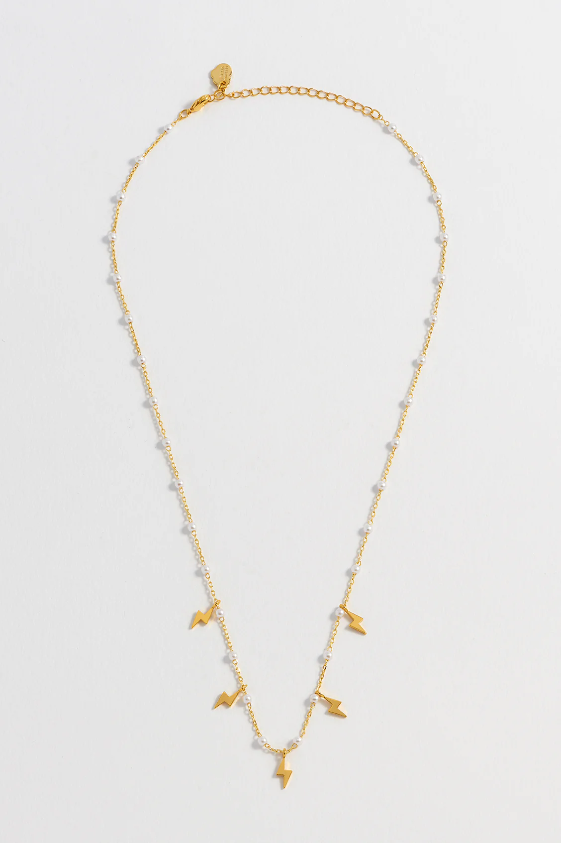Pearl Power Bolt Charm Necklace - Image 6