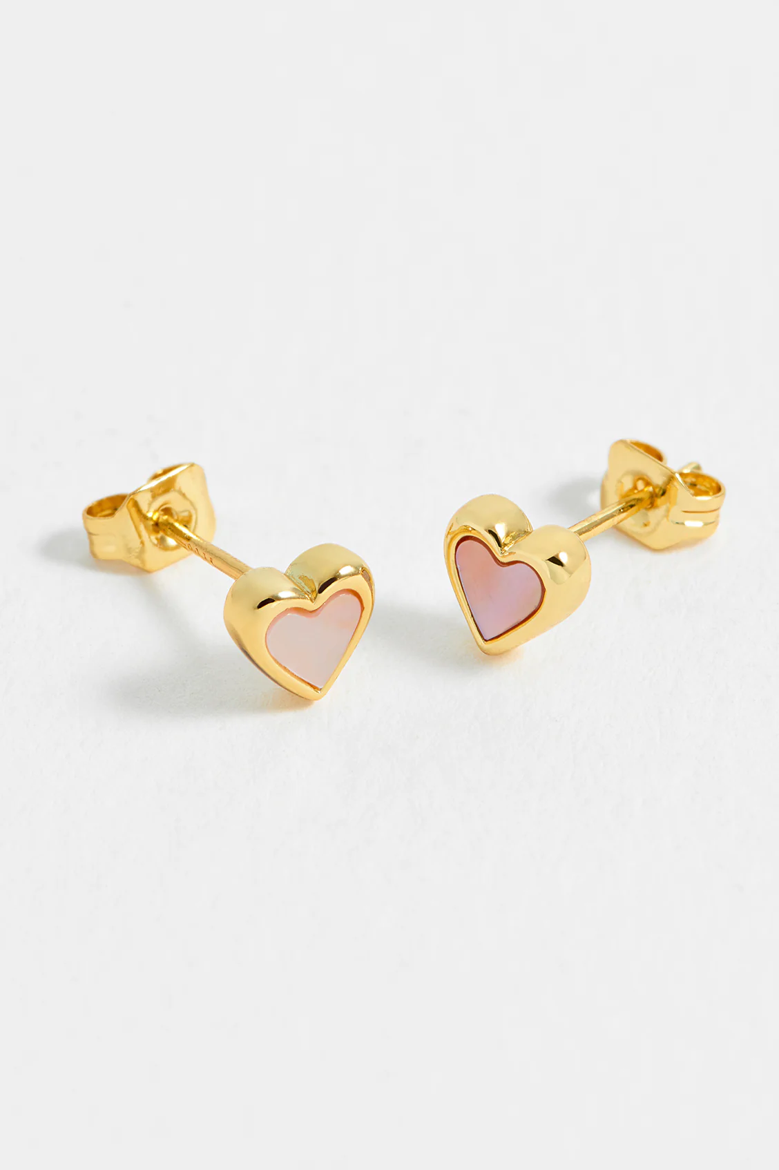 Pink Pearl Heart Stud Earrings - Image 4