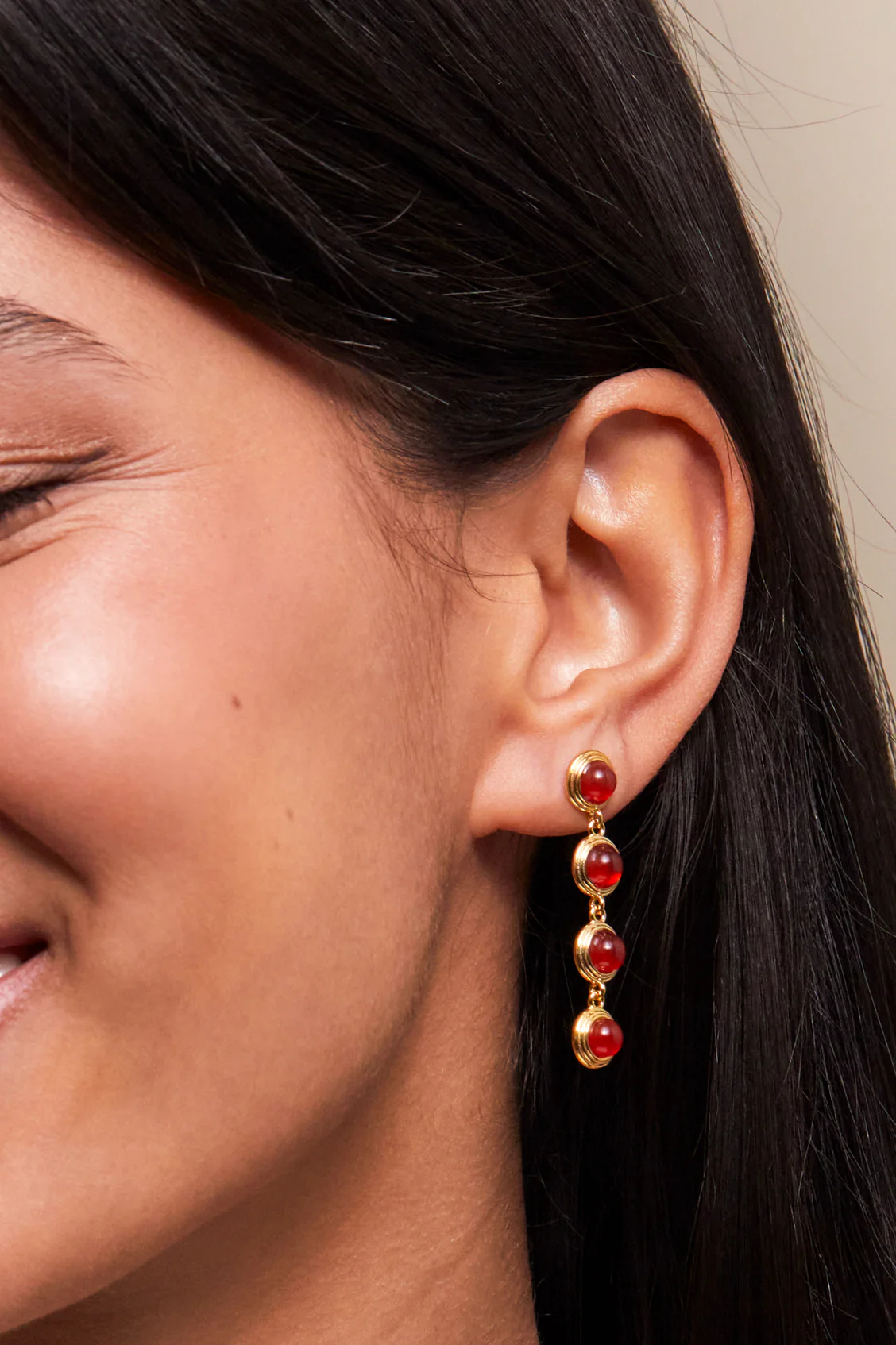 Gemstone Drop Earrings - Image 2