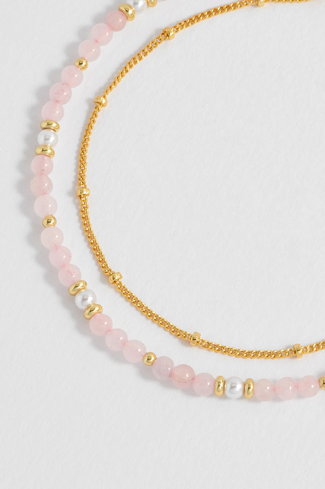 Pearl and Rose Quartz Duo Bracelet - Image 4