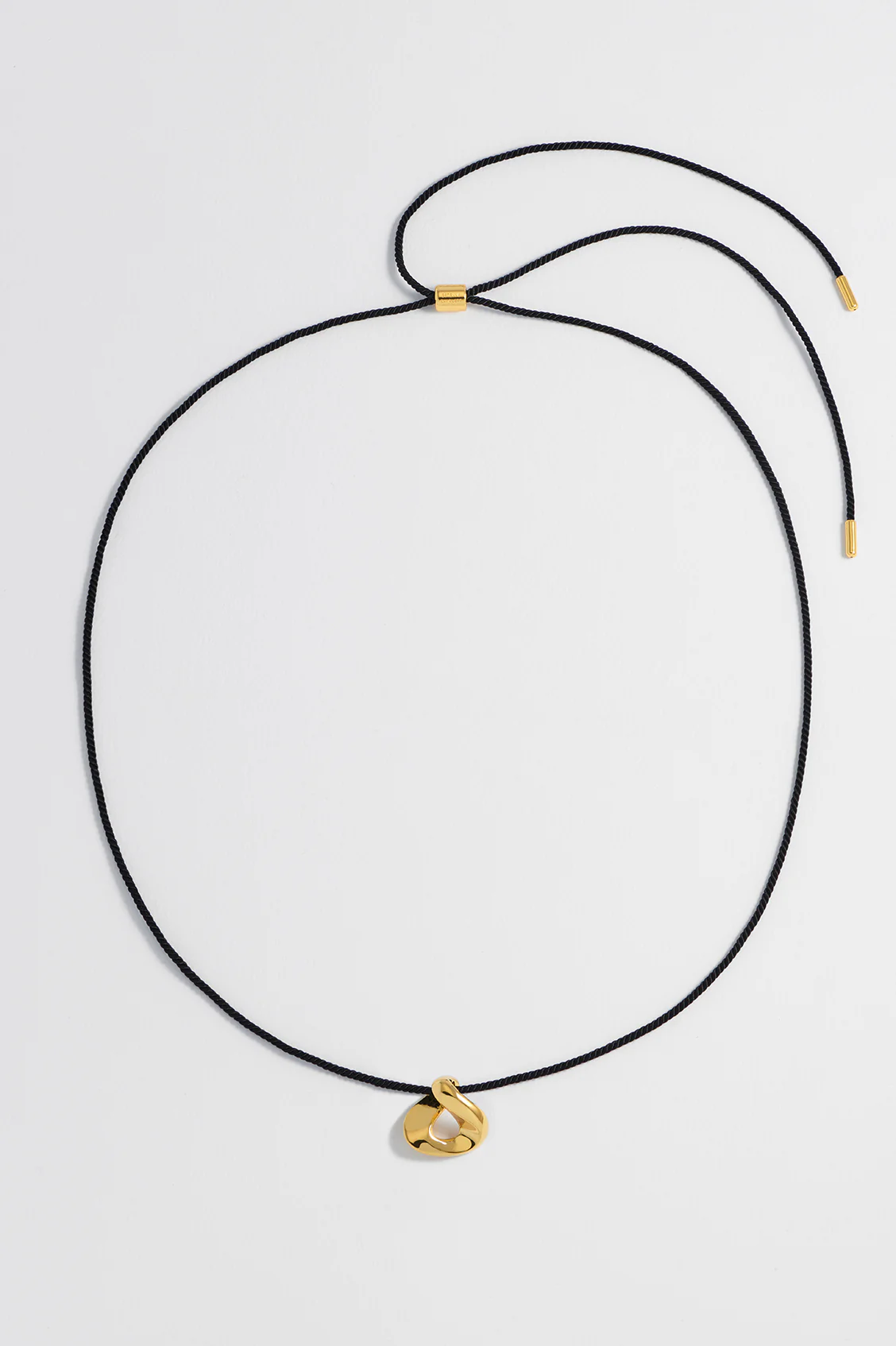 Sculptural Twist Pendant Cord Necklace - Image 4