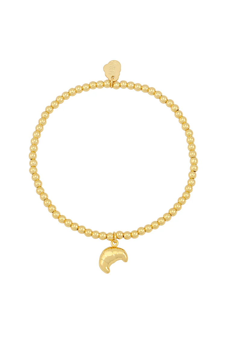 Sienna Beaded Croissant Charm Bracelet - Image 3