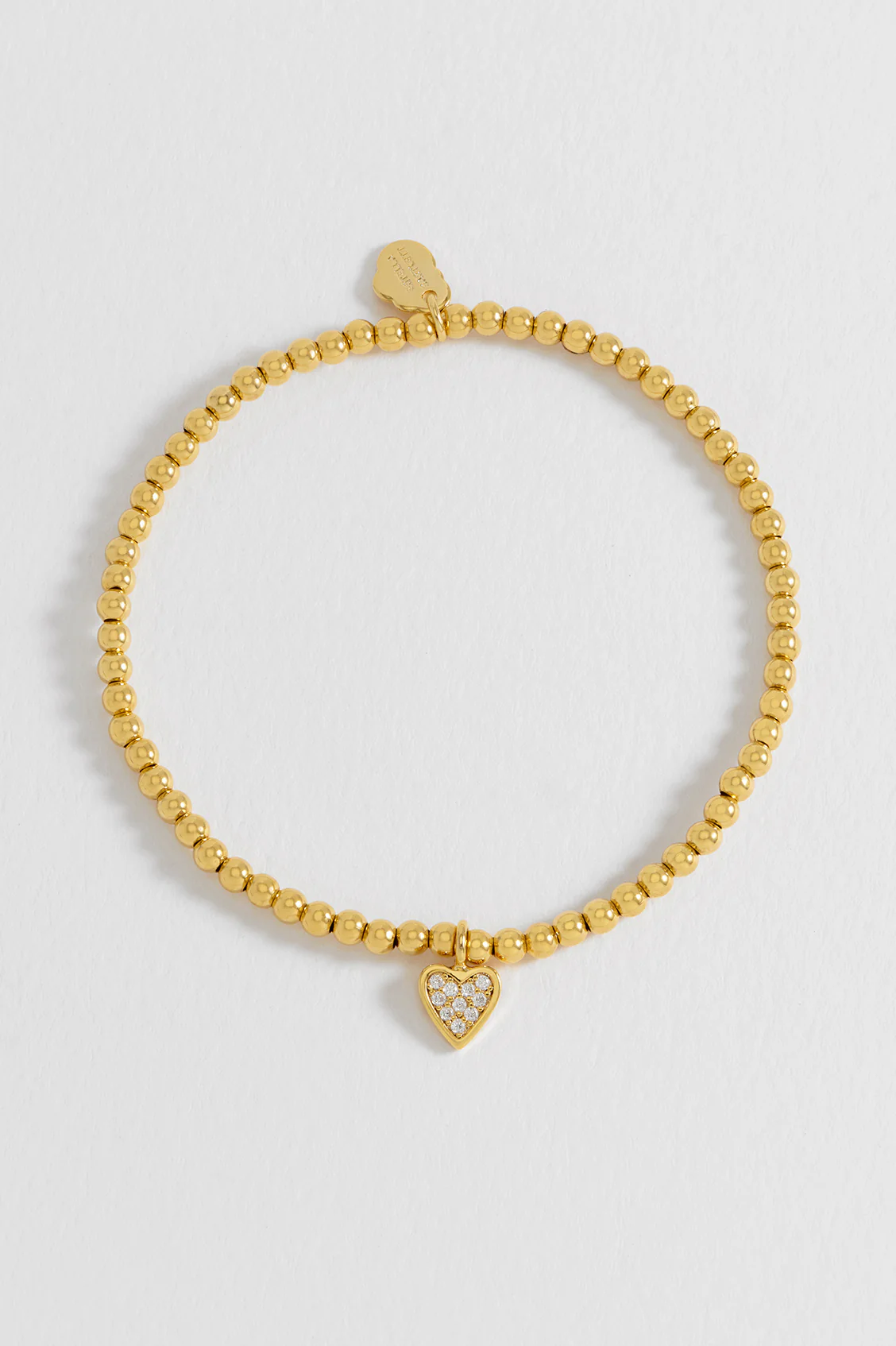 Sienna Beaded Pave Heart Bracelet - Image 4