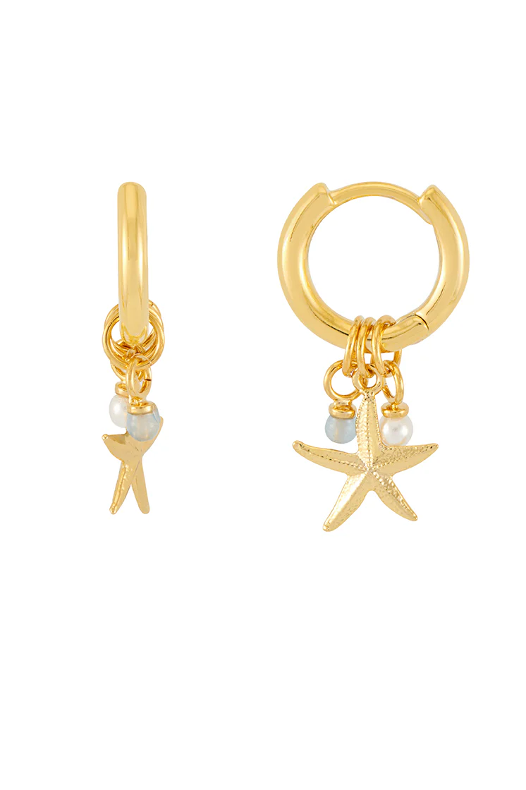 Starfish Charm Huggies - Image 3