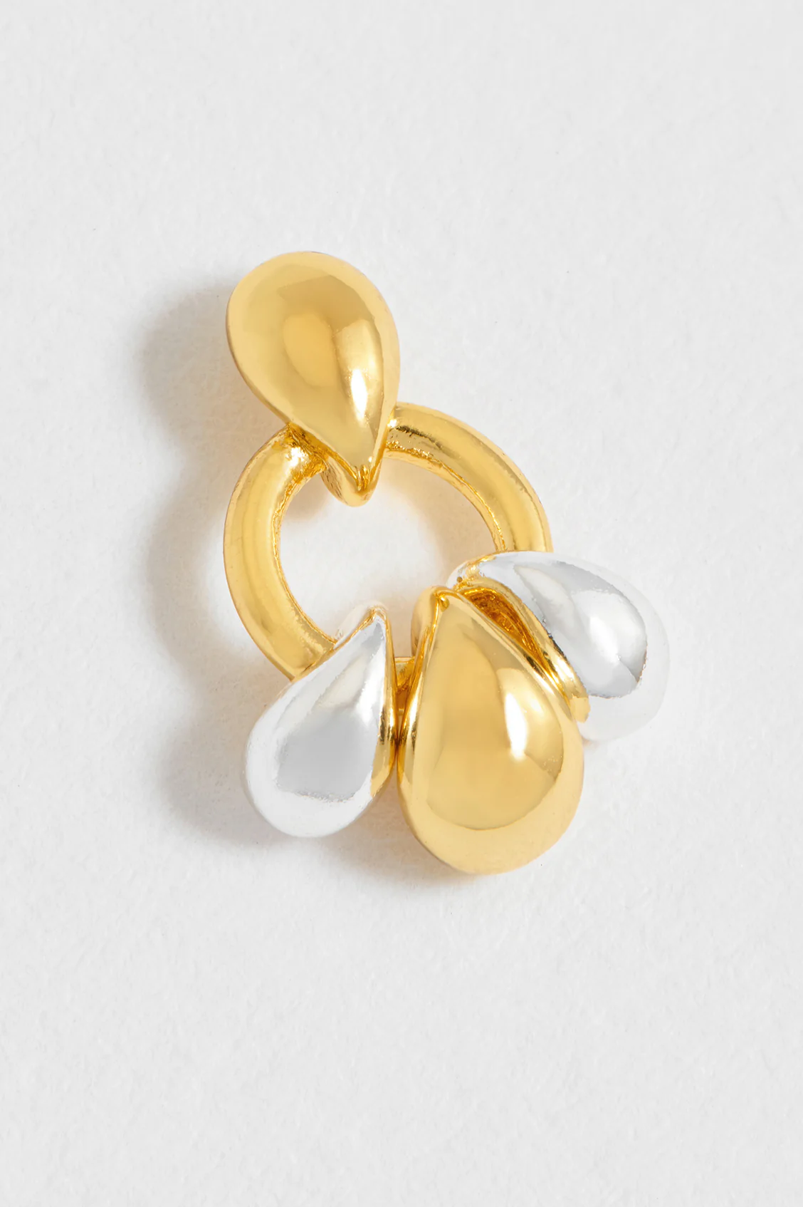 Tiered Droplet Circle Earrings - Image 4