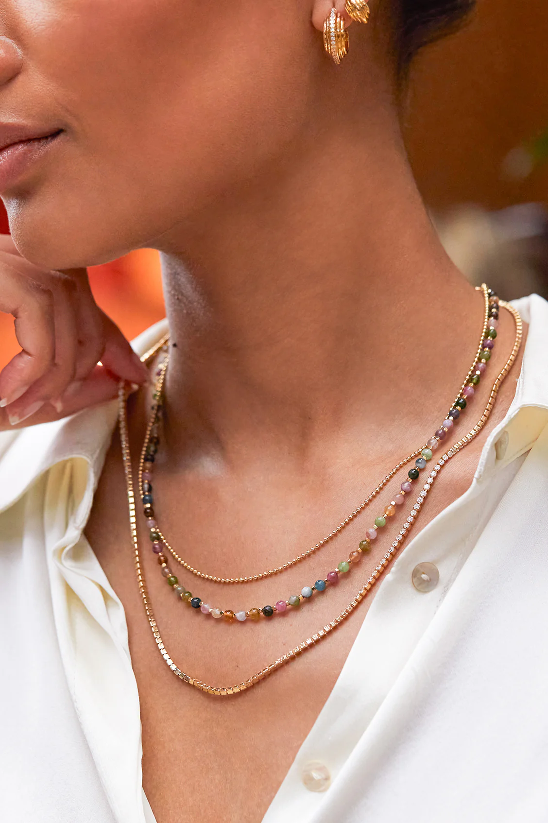 Gemstone Duo Necklace - Image 2