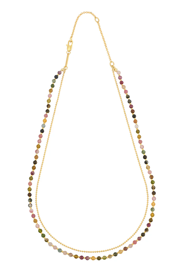 Gemstone Duo Necklace - Image 3