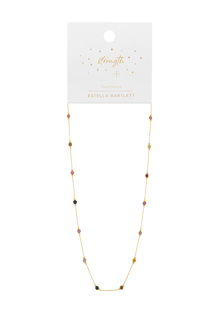 Wellness Tourmaline Gemstone Bead Necklace - Image 3