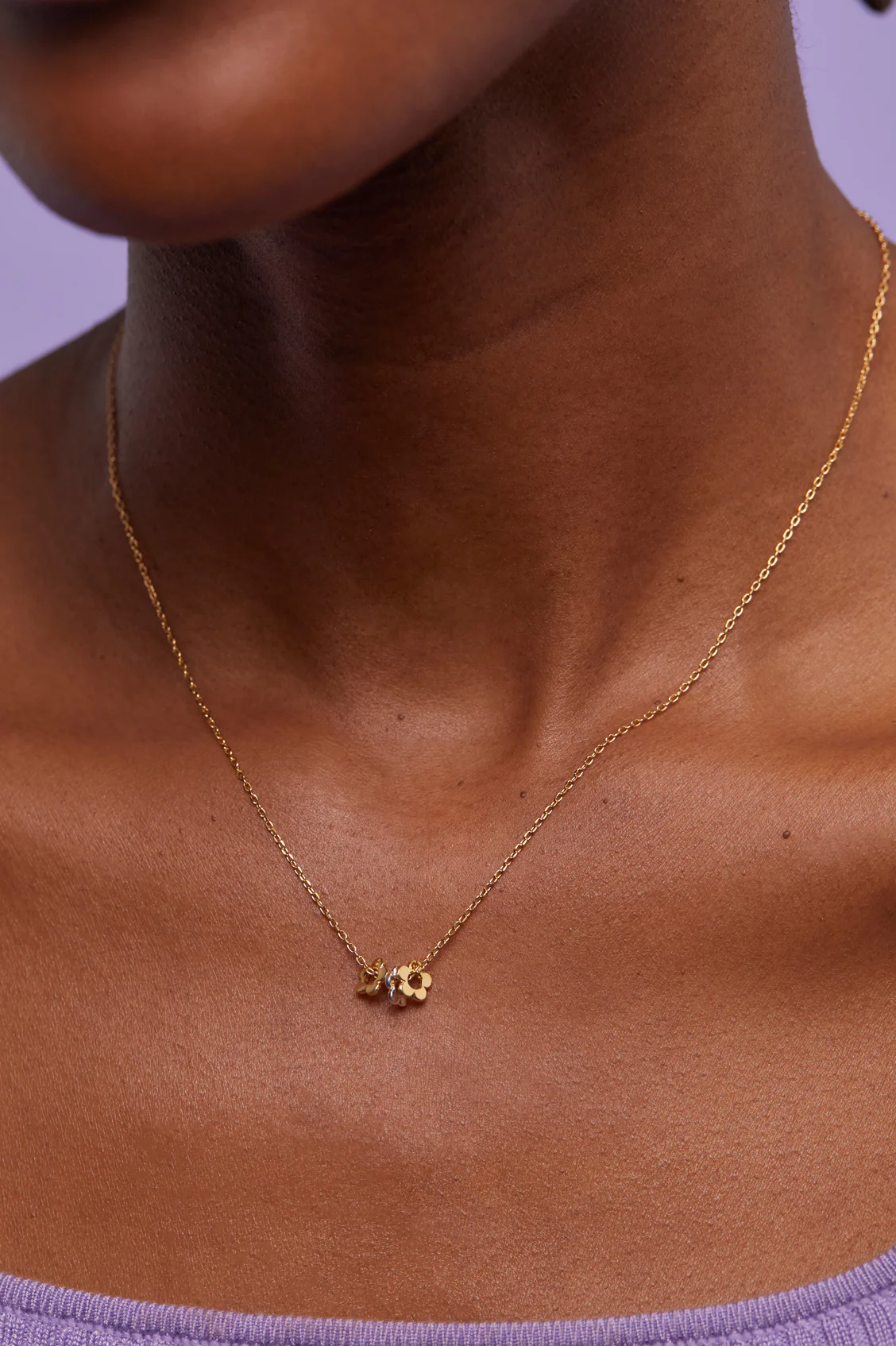 Trio Flower Necklace - Image 4