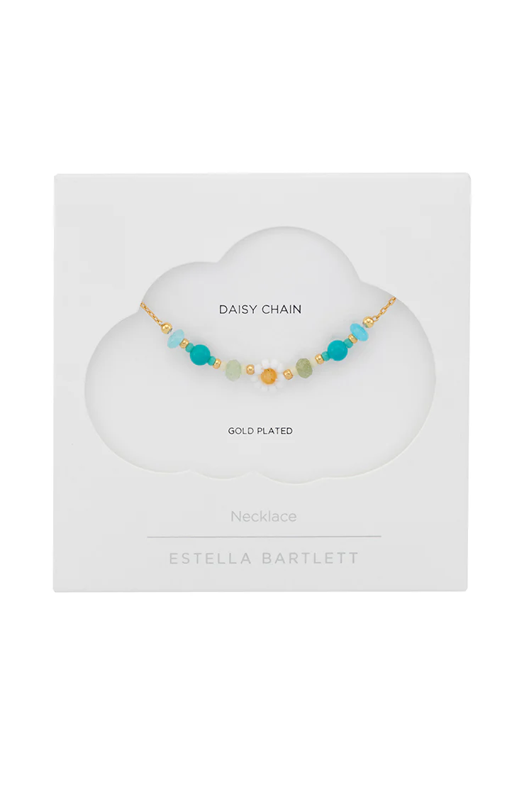 Turquoise Beaded Flower Necklace - Image 3