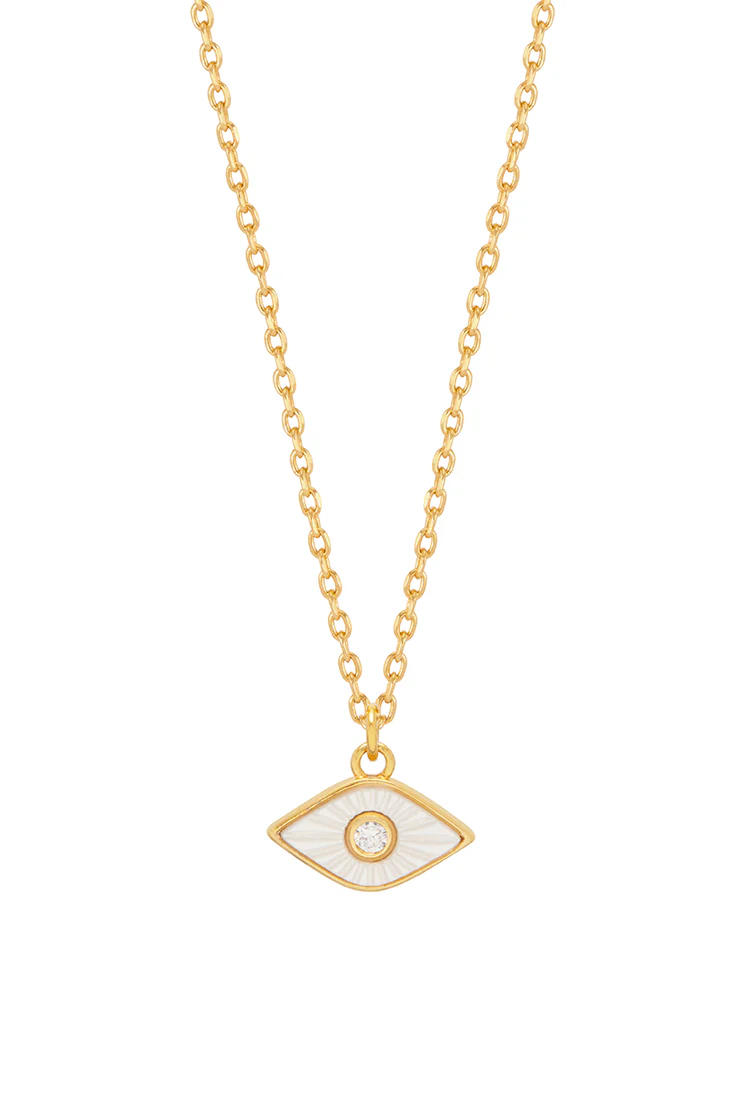 Pearl Evil Eye Necklace - Image 3