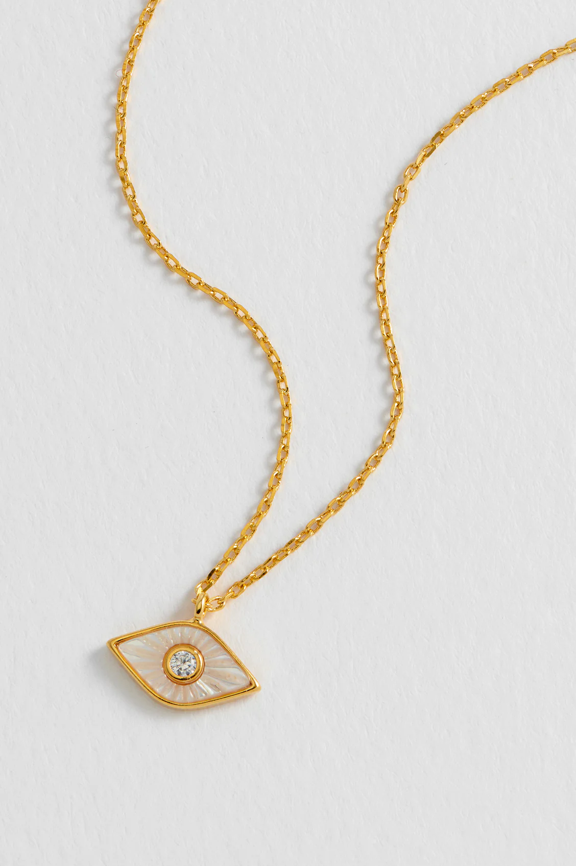 Pearl Evil Eye Necklace - Image 4