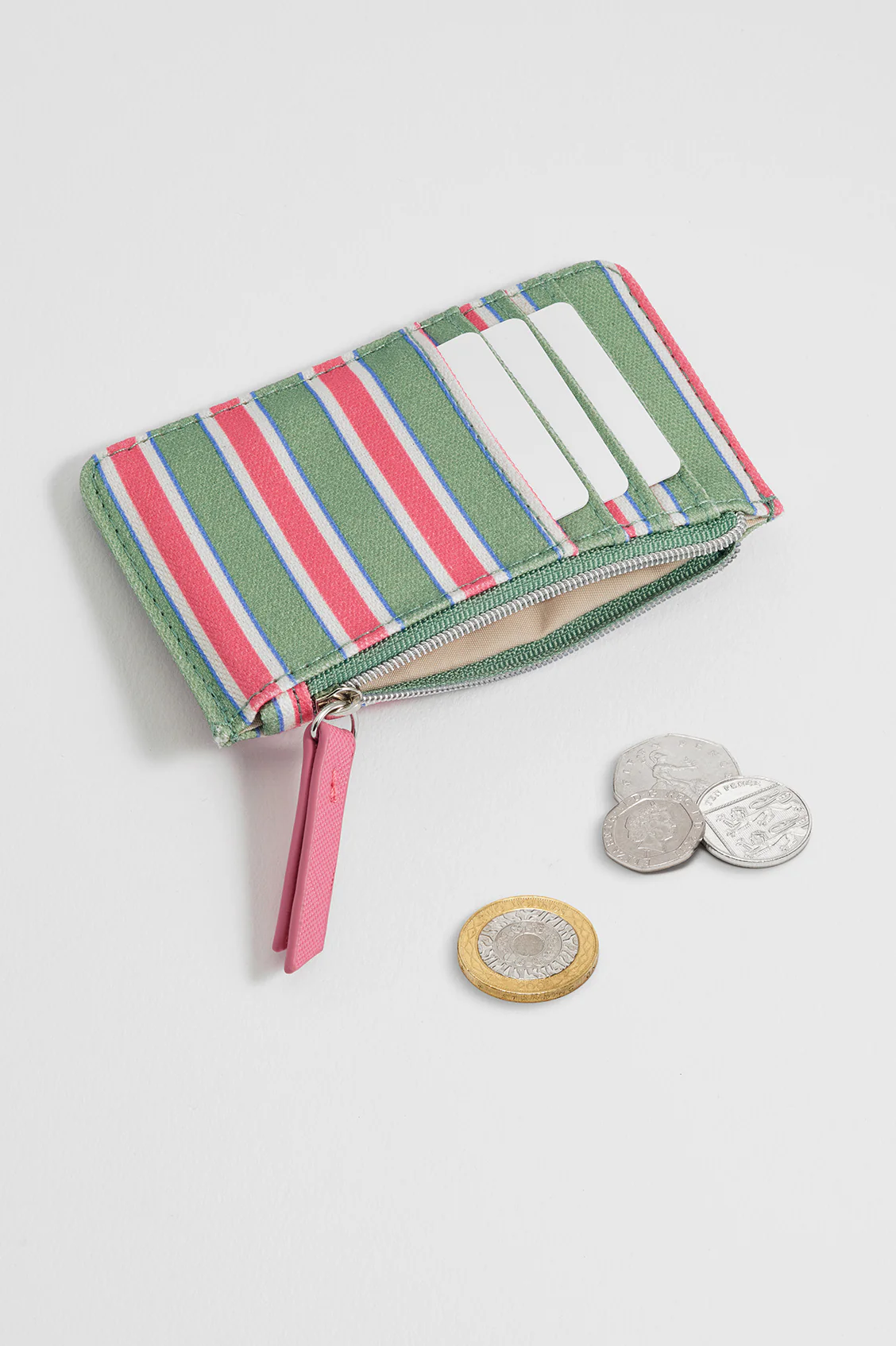 Green Stripe Card Purse - Image 5