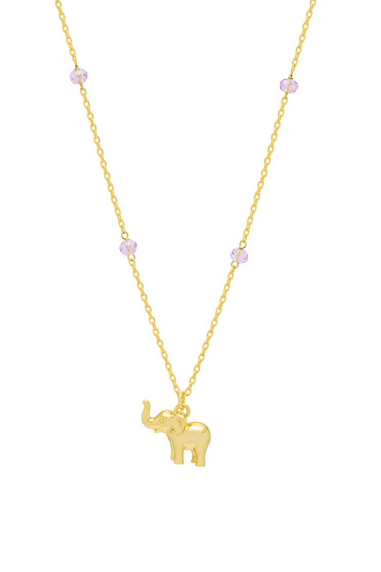 Lilac Elephant Necklace - Image 3