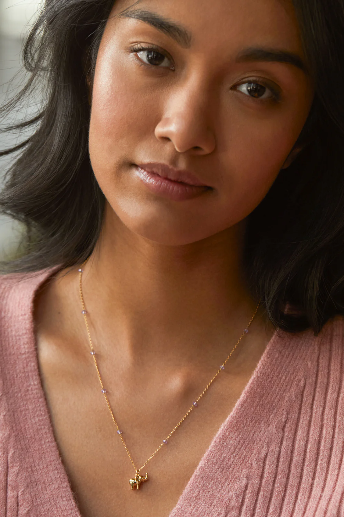 Lilac Elephant Necklace - Image 6
