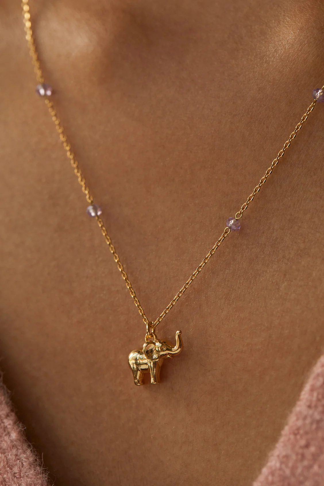 Lilac Elephant Necklace - Image 7