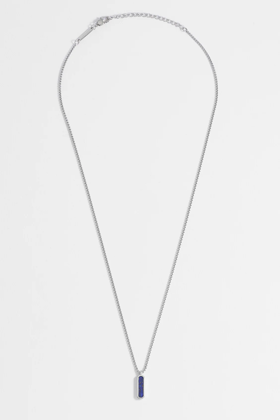 Men's Gemstone Tag Pendant Necklace - Image 6