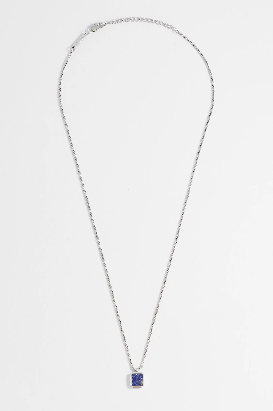 Men's Square Gemstone Pendant Necklace - Image 6