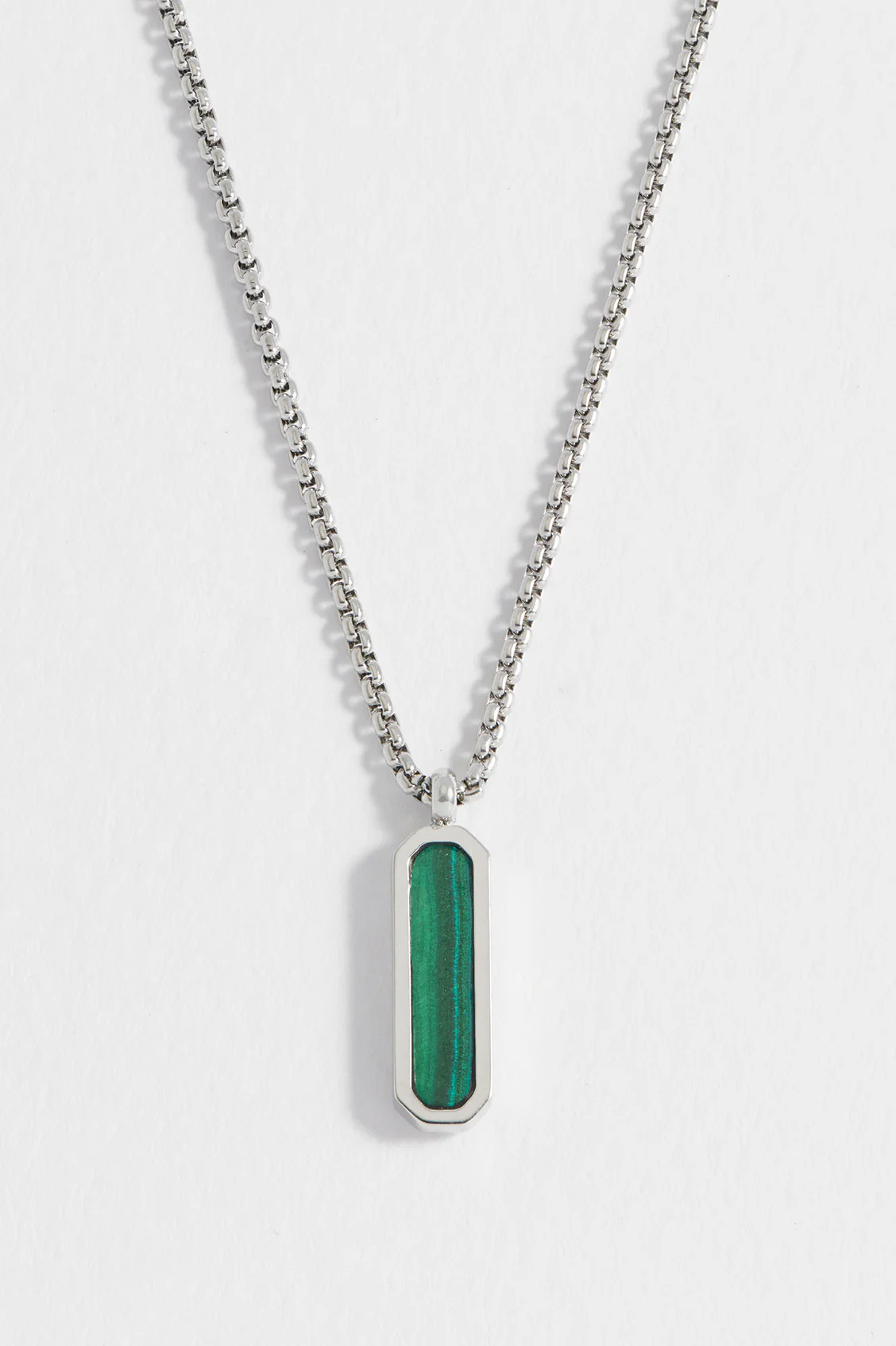 Men's Gemstone Tag Pendant Necklace - Image 4