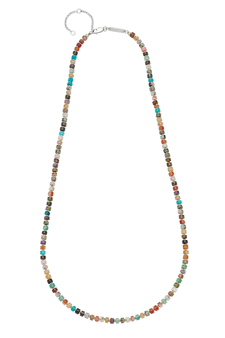 Men's Gemstone Rondelle Necklace - Image 3