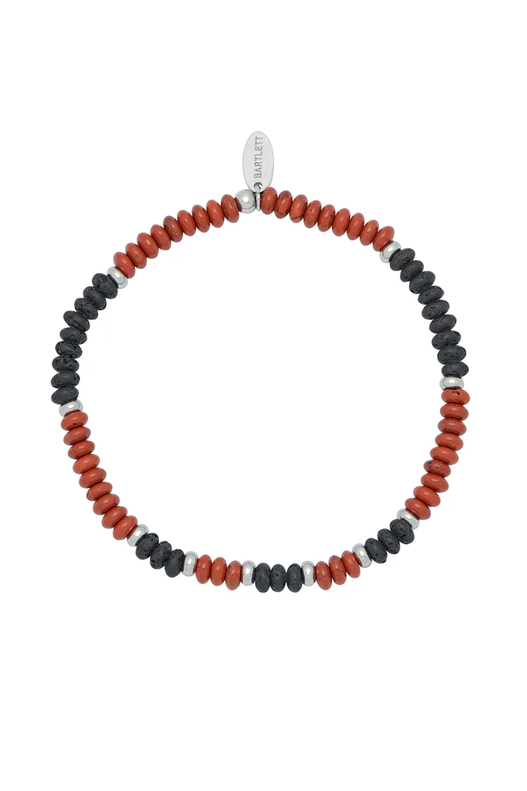 Men's Gemstone Stretch Disc Bracelet - Image 3