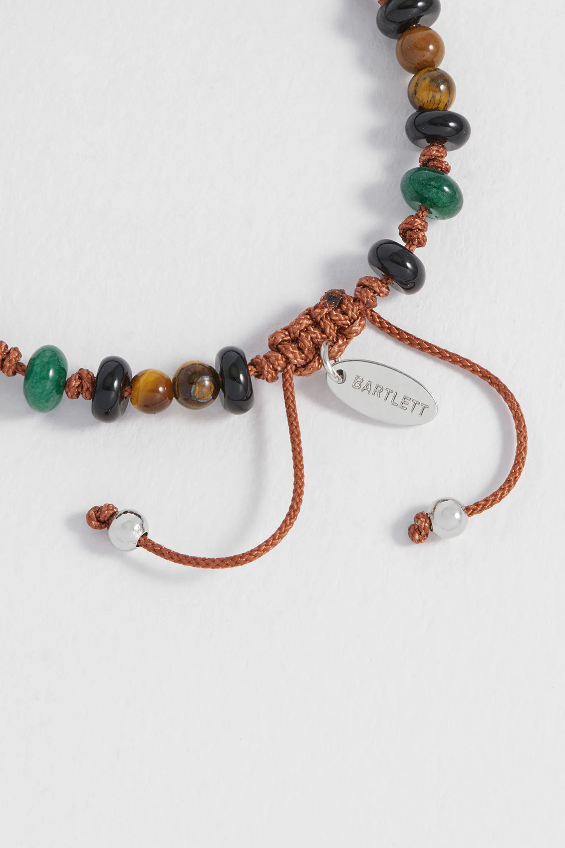 Men's Gemstone Knotted Slider Bracelet - Image 7