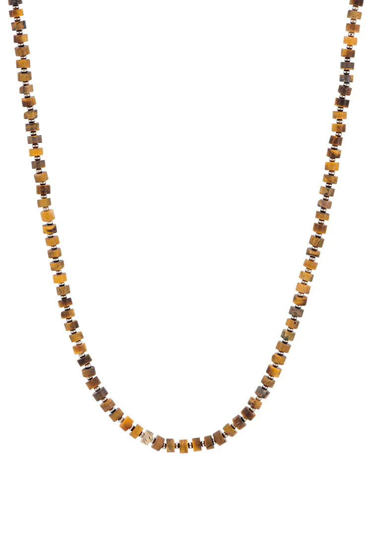 Men's Gemstone Rondelle Necklace - Image 3
