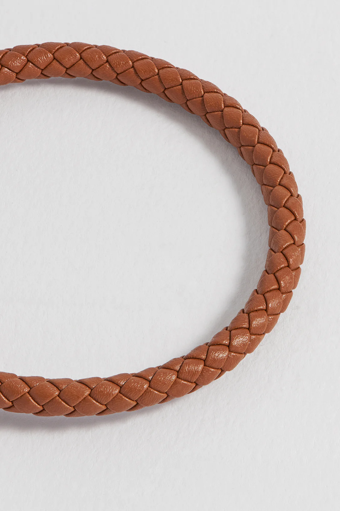 Men's Leather Single Plaited Wrap Bracelet - Image 2