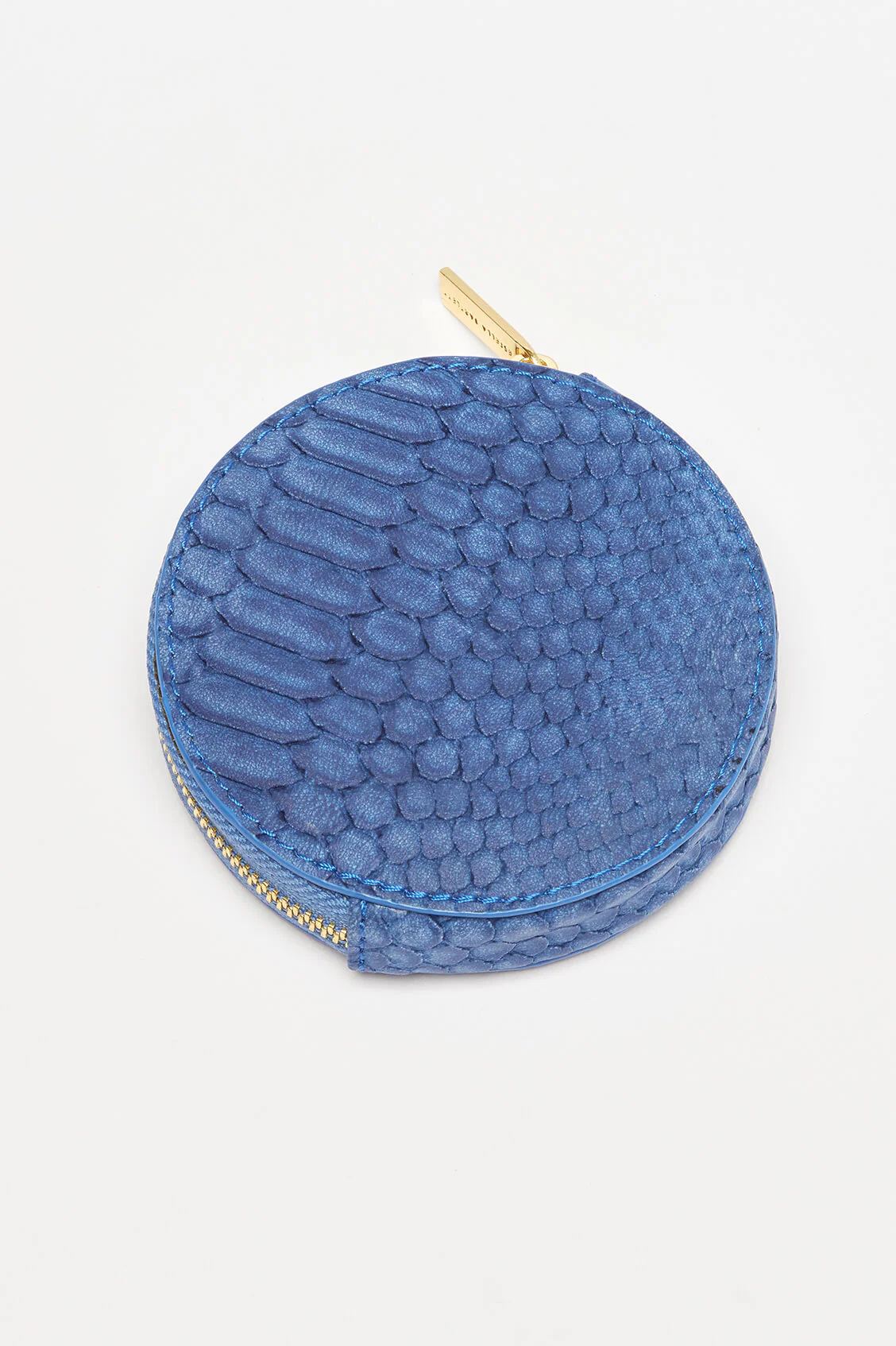 Navy Snake Effect Circle Coin Purse - Image 4