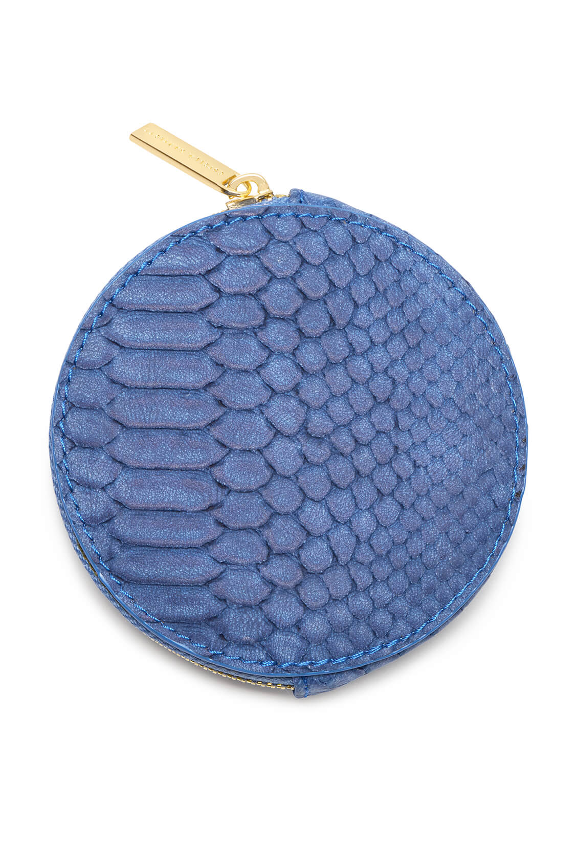 Navy Snake Effect Circle Coin Purse - Image 5