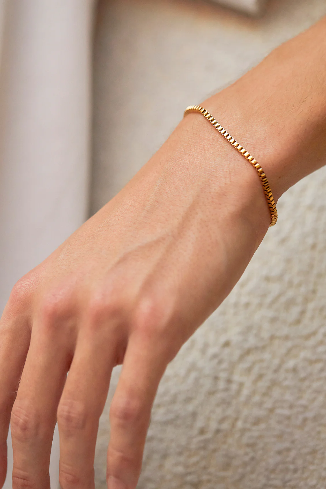 Men's Box Chain Bracelet - Image 2