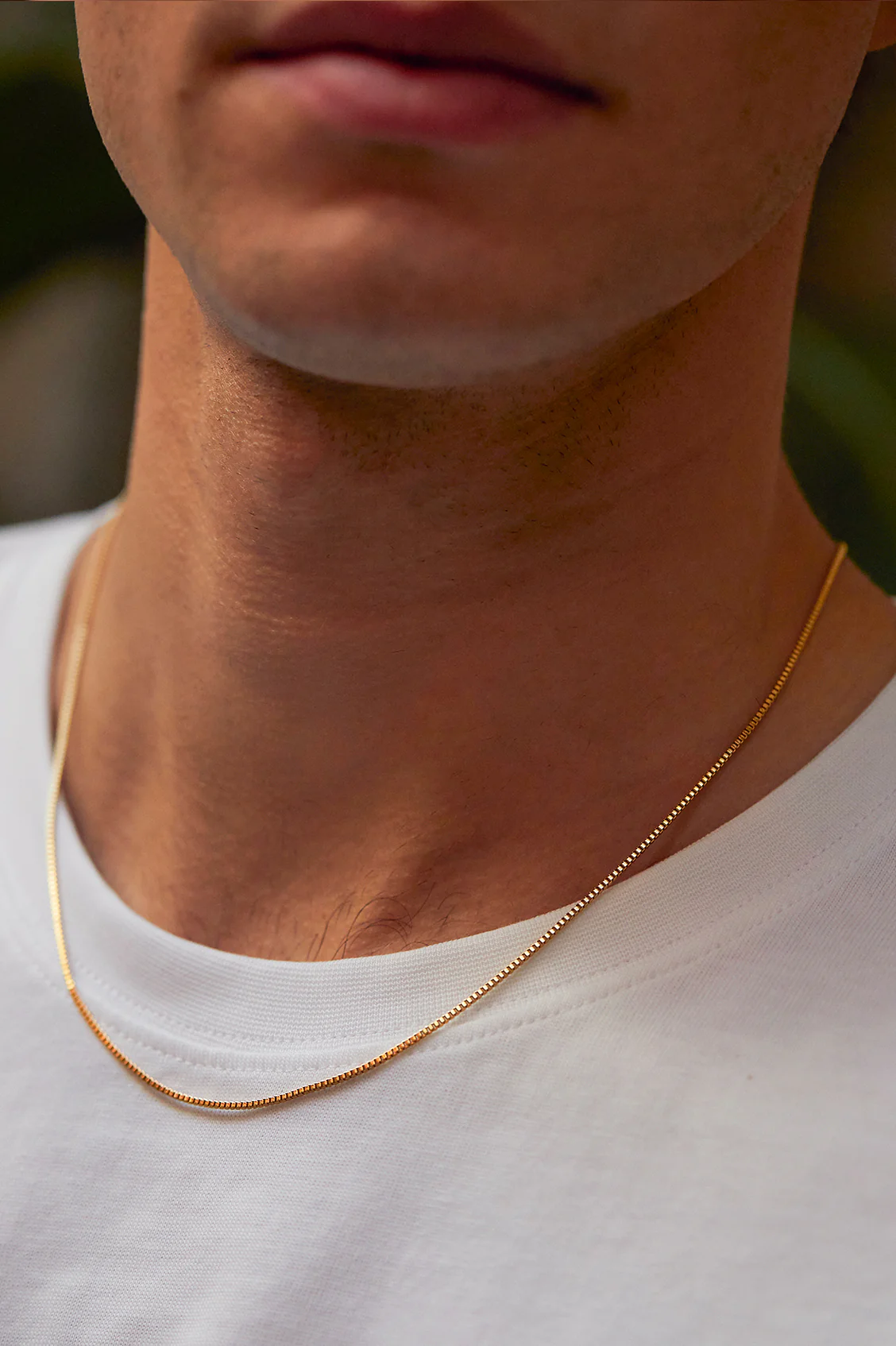 Men's Thin Box Chain Necklace - Image 5