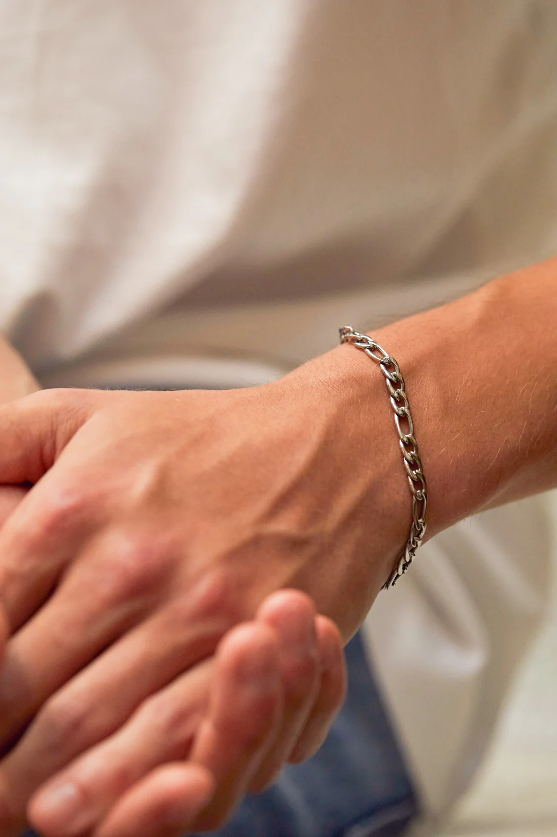 Men's Figaro Chain Bracelet - Image 2
