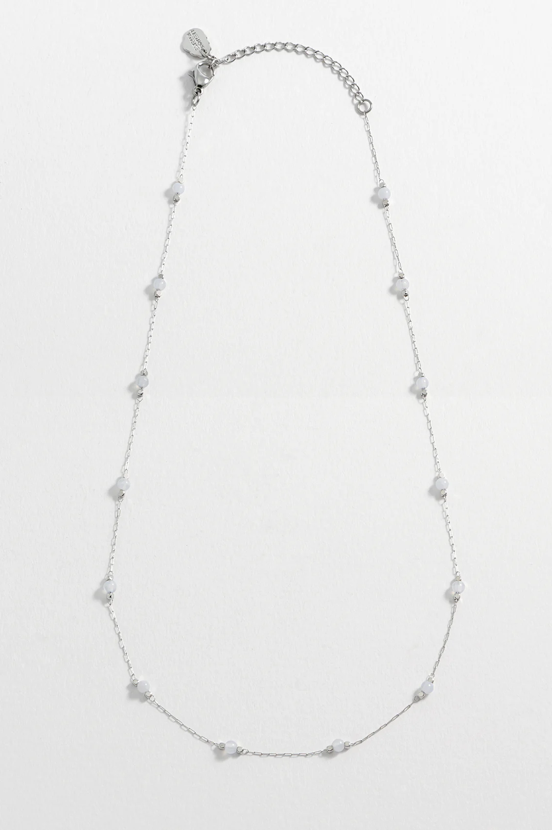 Wellness Blue Lace Agate Gemstone Bead Necklace - Image 5
