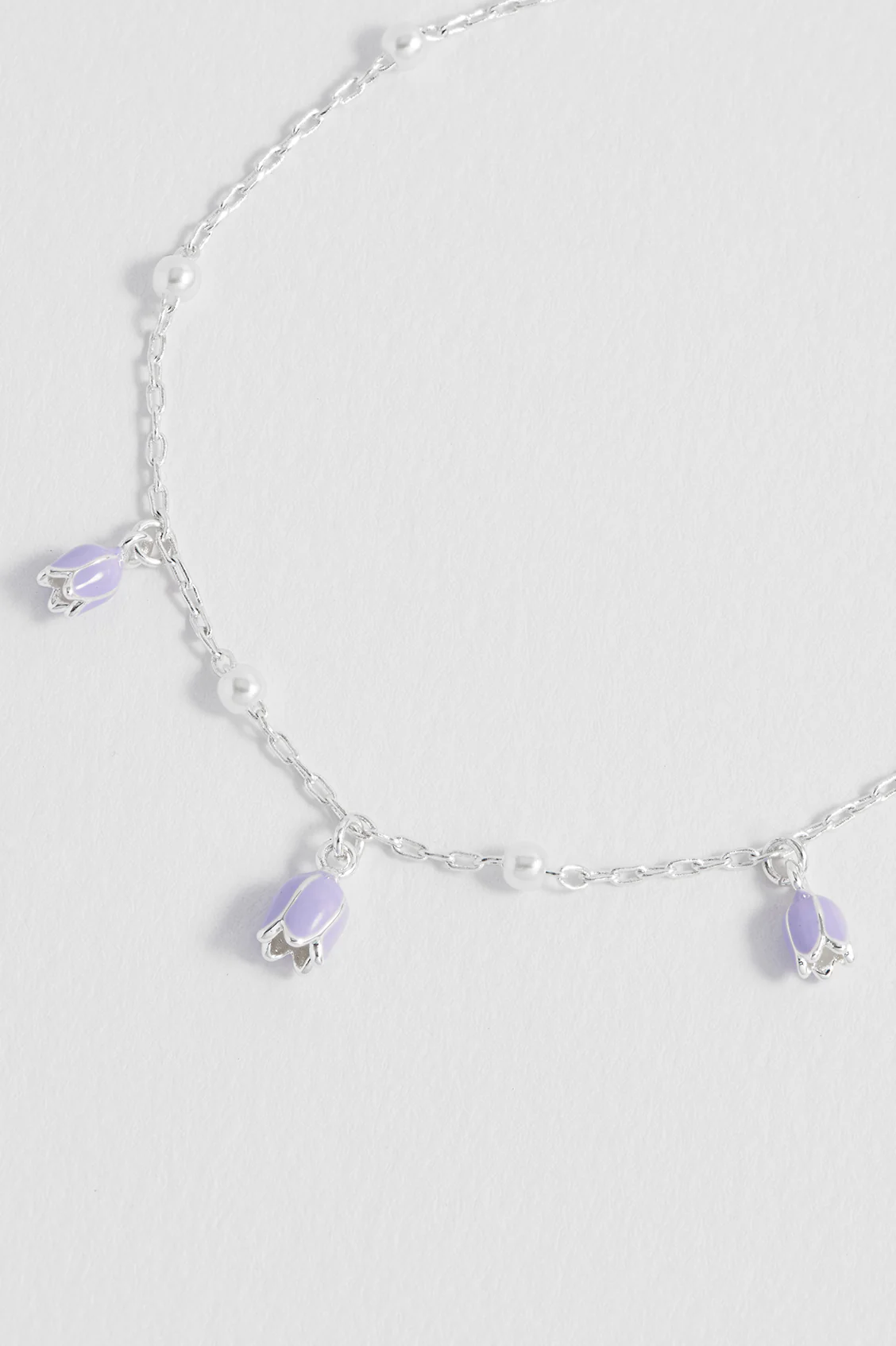 Bluebell Bracelet with Pearl Beaded Chain - Image 4