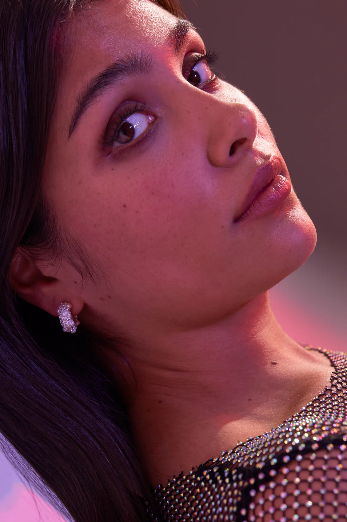 Embellished Pearl and CZ Hoops - Image 7