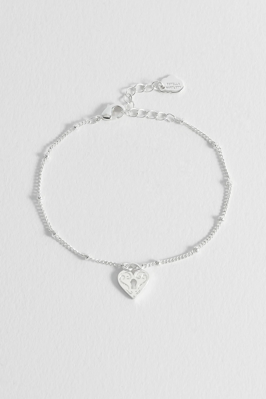Engraved Heart Padlock Bracelet - Image 4